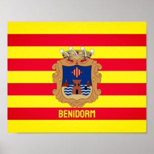 Affiche Drapeau de Benidorm - Comunidad Valenciana (ESP)