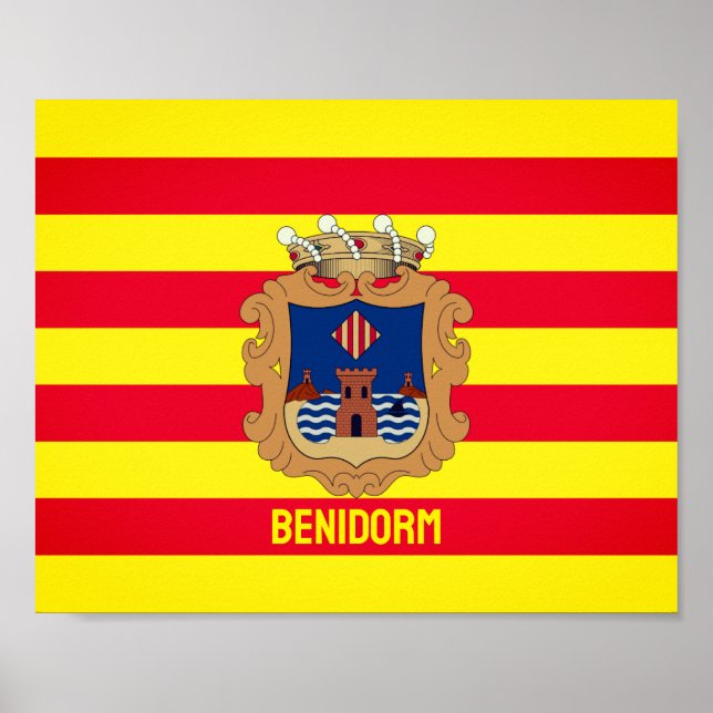 Affiche Drapeau de Benidorm - Comunidad Valenciana (ESP) (Devant)
