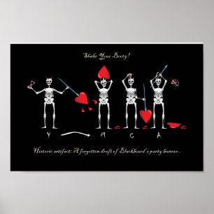 AFFICHE DRAPEAU DE BORD NOIR DE CAPITAINE MAYFLOWER