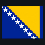 Affiche Drapeau de Bosnie-Herzégovine<br><div class="desc">Drapeau de Bosnie-Herzégovine</div>