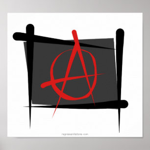 Affiche Drapeau de brosse d'anarchie