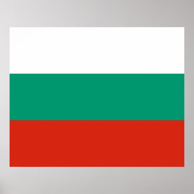 Affiche Drapeau de Bulgarie (Devant)