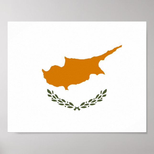 Affiche Drapeau de Chypre (Chypre grecque) (Devant)