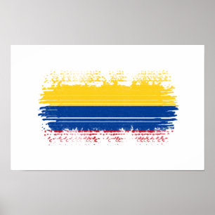 Affiche Drapeau de Colombie