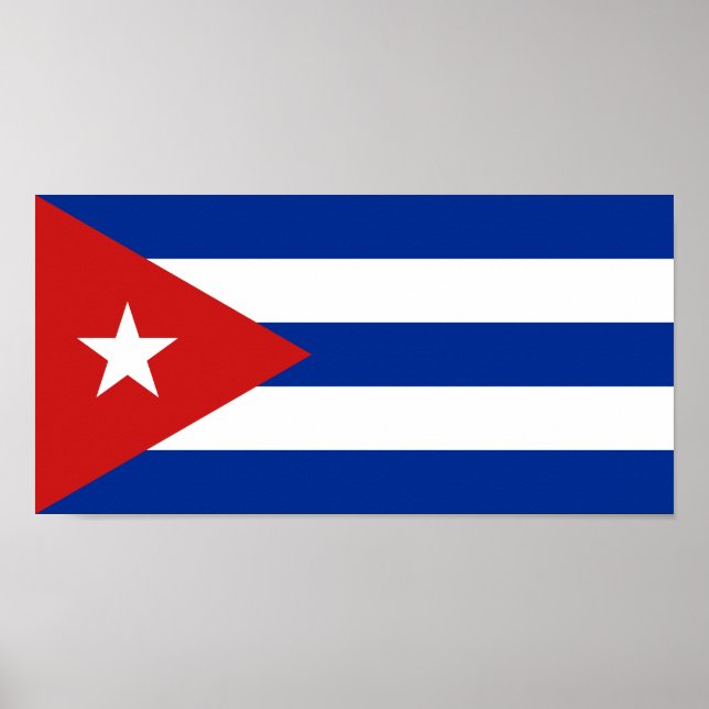 Affiche Drapeau de Cuba (Devant)