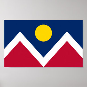 Affiche Drapeau de Denver, Colorado, USA
