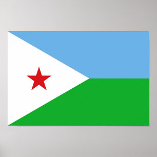 Affiche Drapeau de Djibouti