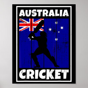 Affiche Drapeau de fan de cricket australien d'Australie C