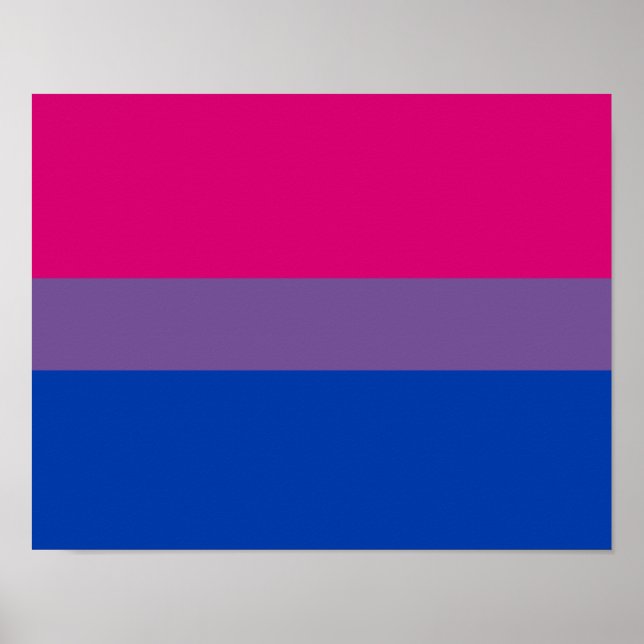Affiche Drapeau de fierté bisexuel (Devant)