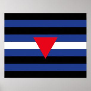 Affiche Drapeau de fierté cuir queer