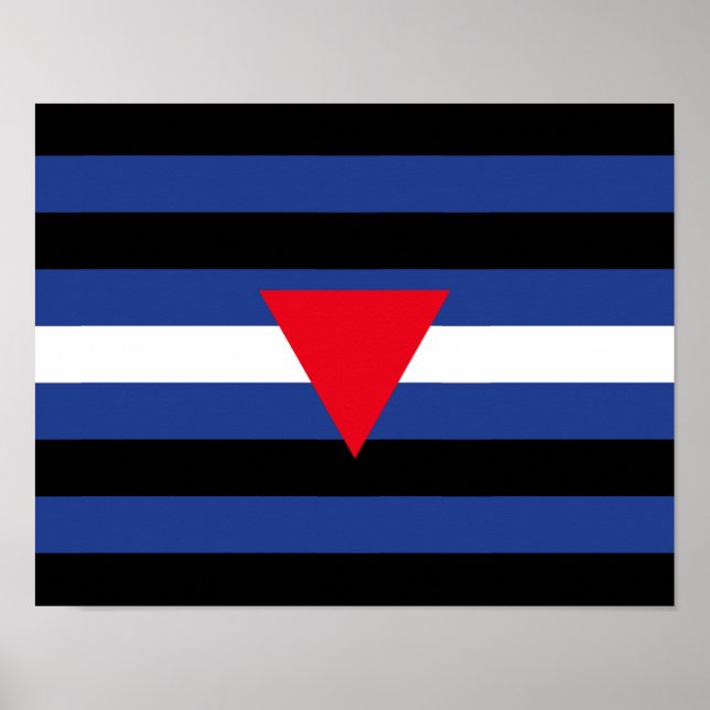 Affiche Drapeau de fierté cuir queer (Devant)