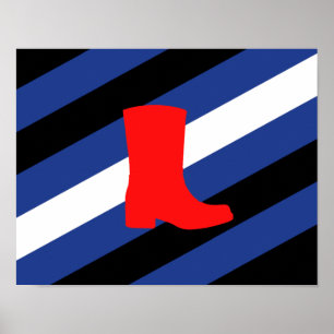 Affiche Drapeau de fierté de bottes