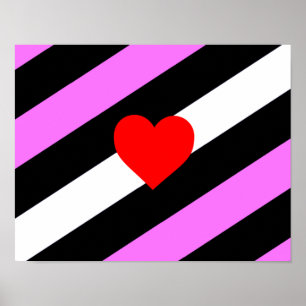 Affiche Drapeau de fierté de fille de cuir