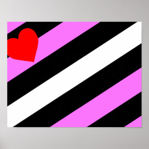 Affiche Drapeau de fierté de fille de cuir
