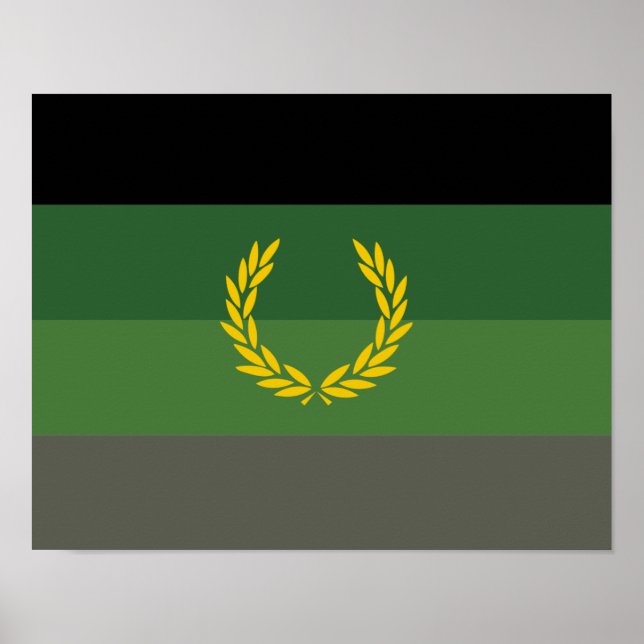 Affiche Drapeau de fierté de l'uniforme militaire (Devant)