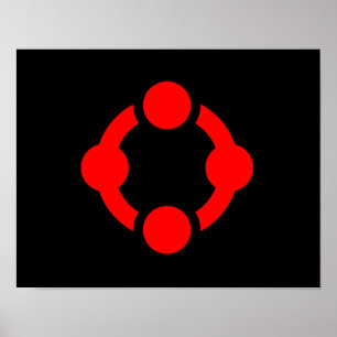 Affiche Drapeau de fierté de niche (noir)