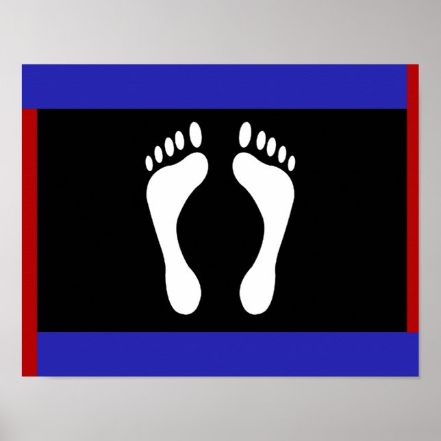 Affiche Drapeau de fierté de pied (empreinte de pied) (Devant)