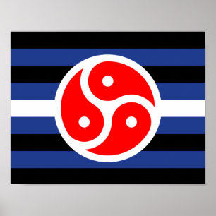 Affiche Drapeau de fierté de pratique en cuir