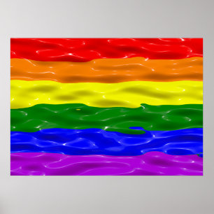 Affiche Drapeau de fierté de SlipperyJoe's vernis liquide 