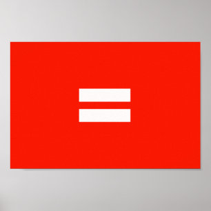 Affiche Drapeau de fierté d'égalité