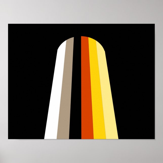 Affiche Drapeau de fierté des cheveux longs (Devant)