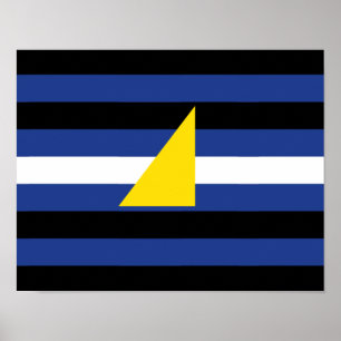 Affiche Drapeau de fierté des sports aquatiques
