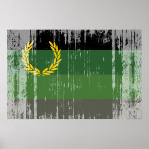 Affiche Drapeau de fierté d'uniforme militaire