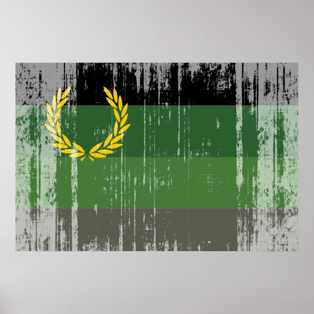 Affiche Drapeau de fierté d'uniforme militaire (Devant)