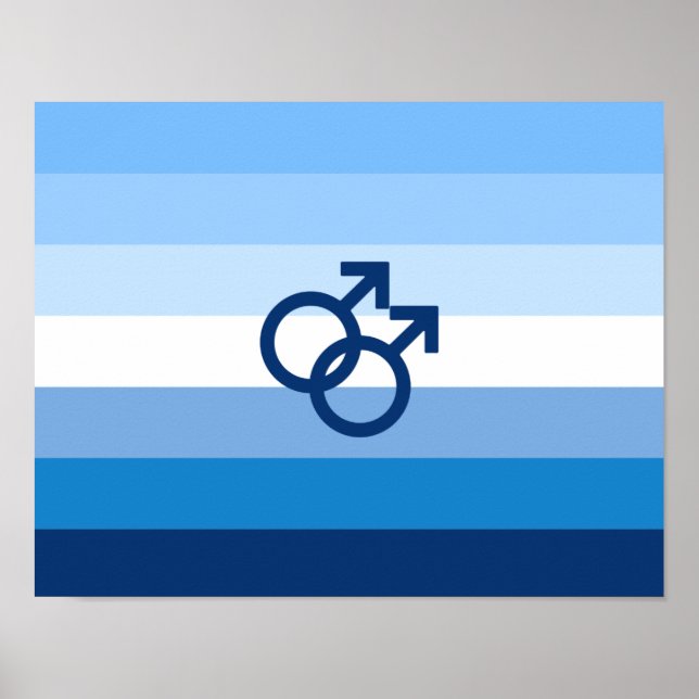 Affiche Drapeau de fierté gay MLM (Devant)