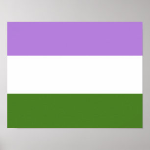 Affiche Drapeau de fierté Genderqueer