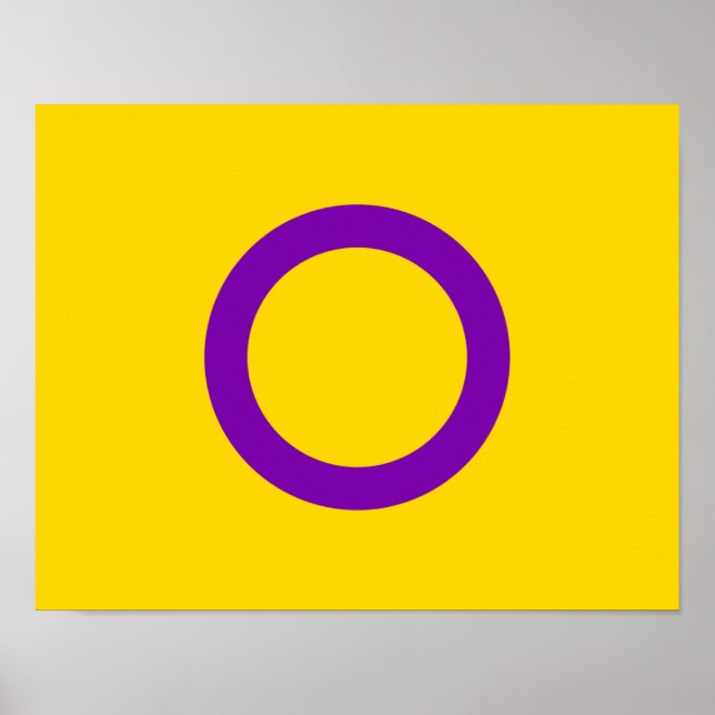 Affiche Drapeau de fierté intersexe (Devant)
