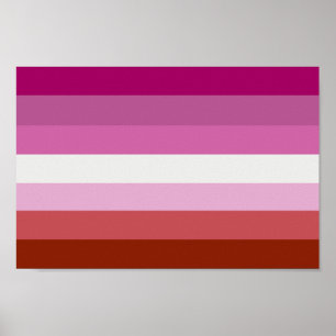 Affiche Drapeau de fierté lesbienne