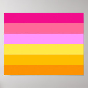 Affiche Drapeau de fierté lesbienne (Aube)