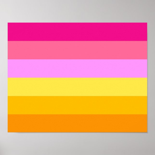 Affiche Drapeau de fierté lesbienne (Aube) (Devant)