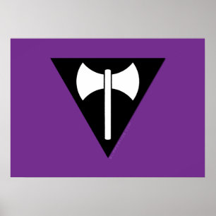 Affiche Drapeau de fierté lesbienne SlipperyJoe's Labrys h