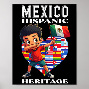 Affiche drapeau de fierté mexicaine mexique racines patrim