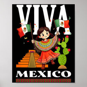 Affiche drapeau de fierté mexicaine mexique racines patrim