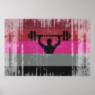 AFFICHE DRAPEAU DE FIERTE MUSCULAIRE