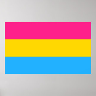 Affiche Drapeau de fierté pansexuel LGBTQ