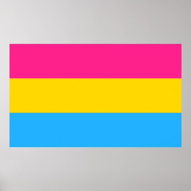 Affiche Drapeau de fierté pansexuel LGBTQ (Devant)