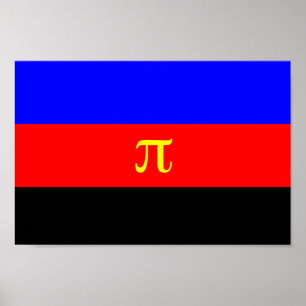 Affiche Drapeau de fierté polyamoureuse