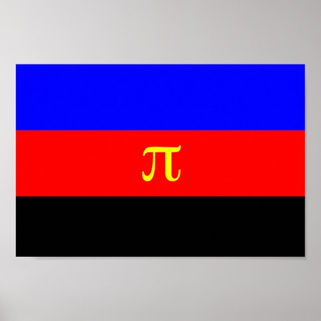 Affiche Drapeau de fierté polyamoureuse (Devant)