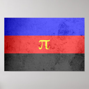 Affiche Drapeau de fierté polyamoureuse