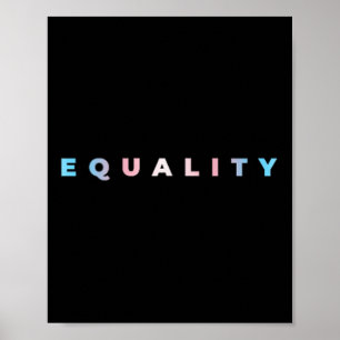 Affiche Drapeau de fierté trans subtile de l'égalité Droit