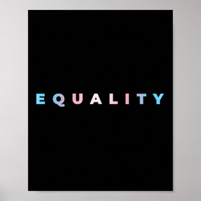 Affiche Drapeau de fierté trans subtile d'égalité Droit de (Devant)