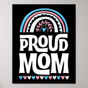 Affiche Drapeau de fierté transgenre de maman Fête des mèr