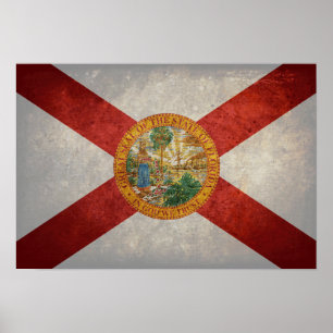Affiche Drapeau de Floride