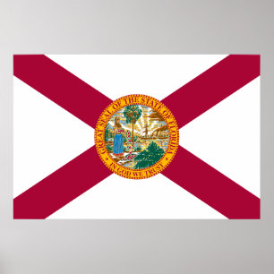 Affiche Drapeau de Floride