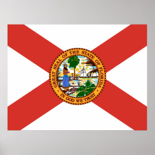 Affiche Drapeau de Floride