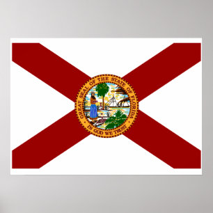 Affiche Drapeau de Floride
